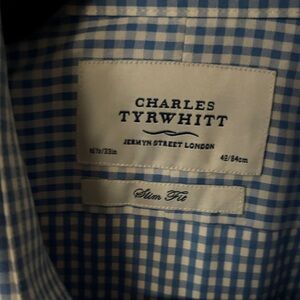 Charles Tyrwhitt Light Blue Gingham Dress Shirt